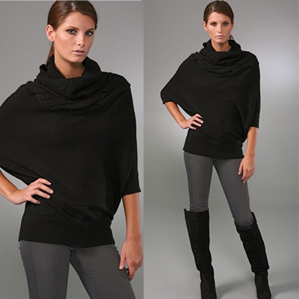 Vince Cable Knit Yolk Sweater with Dolman sleeve